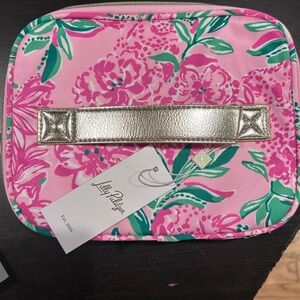 Lilly Pulitzer Pink Floral Cosmetic Bag